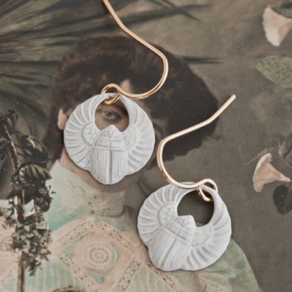Erica Weiner Winged Scarab Earrings